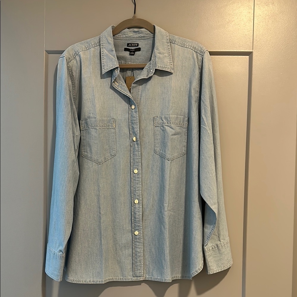 J Crew Light Blue Denim Shirt